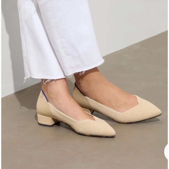 Rothy’s The High Point Women’s Heels Size 6 Sandstone Neutral - Picture 1 of 9